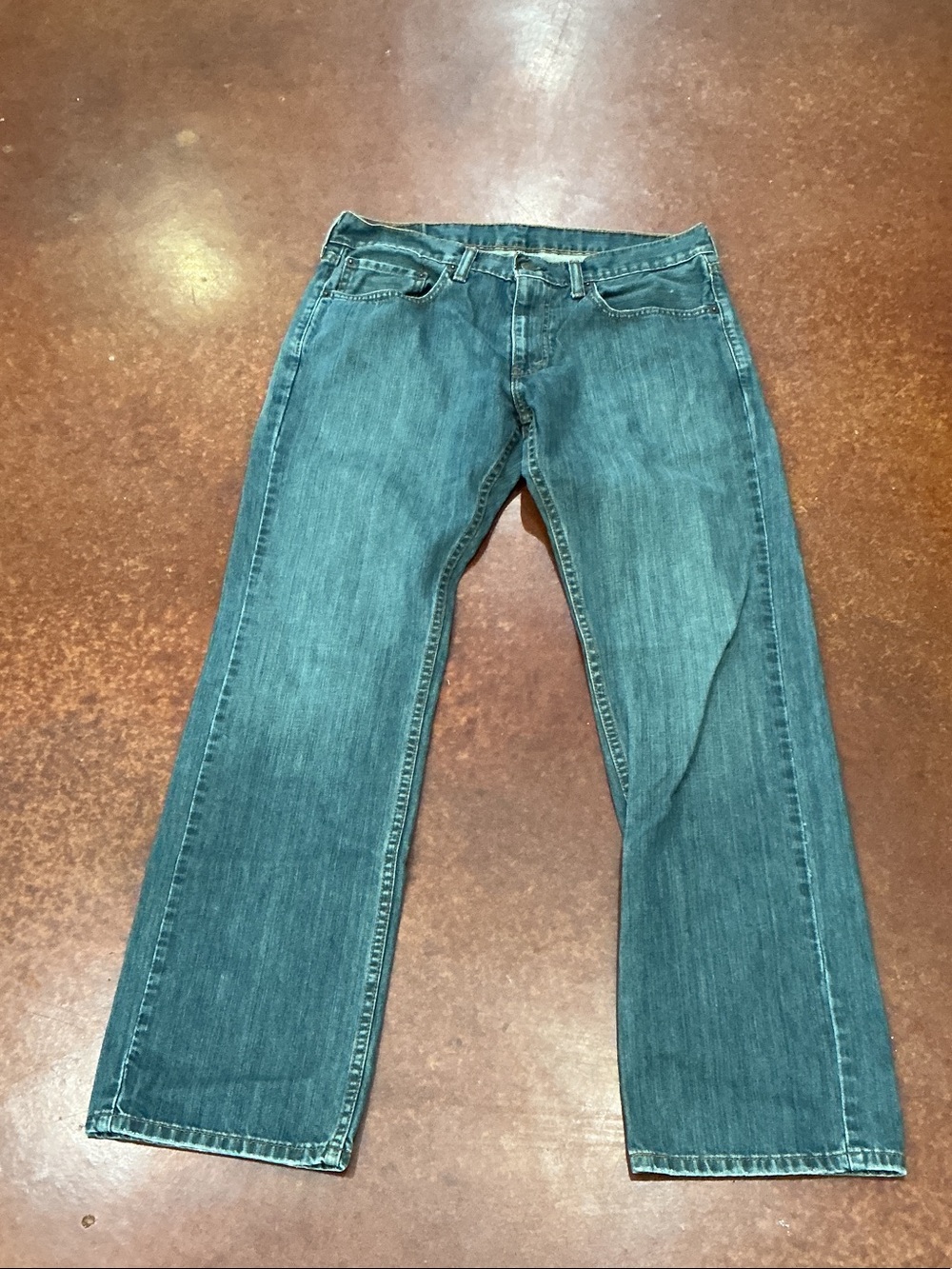 Levi's Men's Straight Jeans in Teal Blue Wash